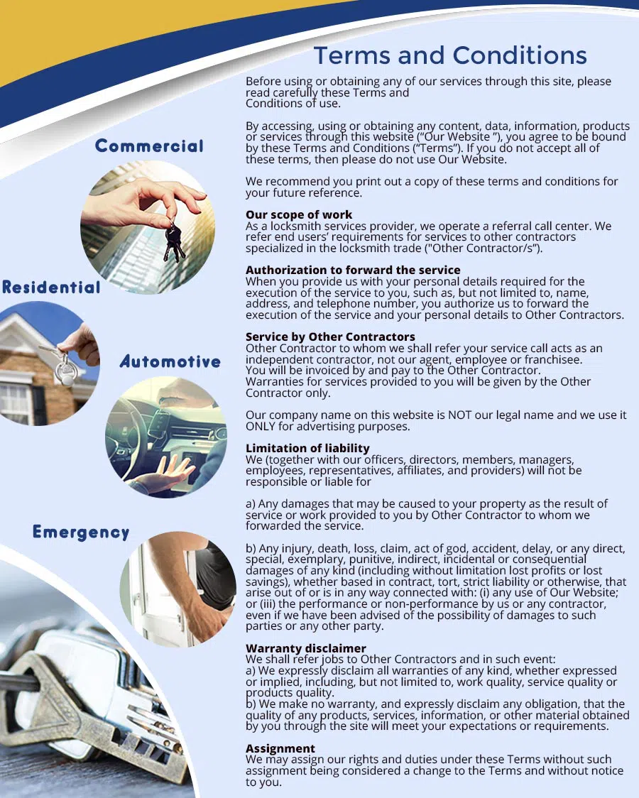 City Locksmith Store Simsbury, CT 860-261-9294 - terms-ls